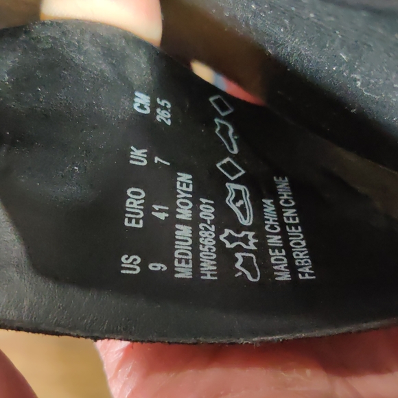 Brand new Black Hush Puppies cork wedge sandal, size 9 - Picture 4 of 4